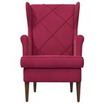 vidaXL Fauteuil Bordeaux Velours