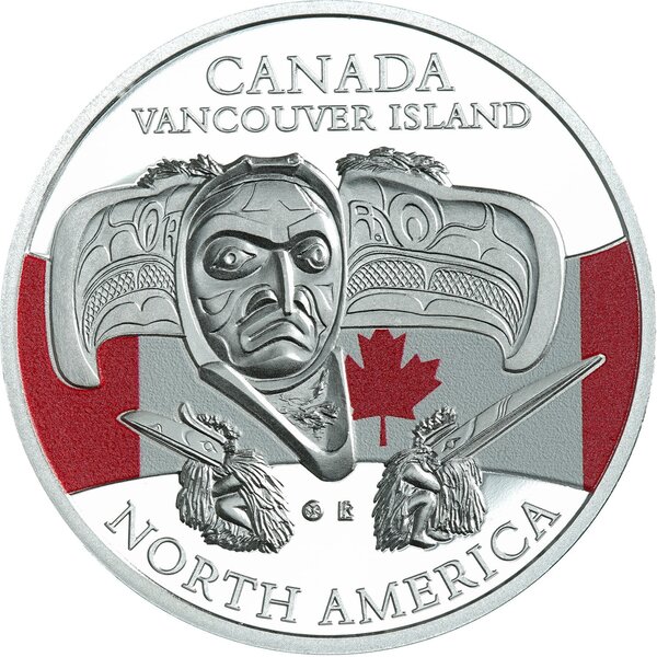 Pièce de monnaie 20 francs cfa congo masque rituel canadien 2023 – argent be