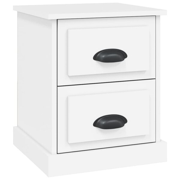 vidaXL Table de chevet blanc 39x39x47 5 cm bois d’ingénierie