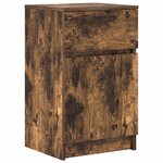 vidaXL Table de chevet Chêne fumé 39x35x65 cm Bois d'ingénierie