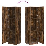 vidaXL Buffet chêne fumé Chêne fumé Bois Grand Buffet chêne fumé