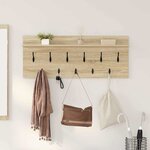 vidaXL Porte-manteau mural avec étagère Chêne sonoma Bois d'ingénierie
