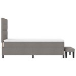 vidaXL Lit à ressorts avec tête de lit Taupe 80 x 200 cm tissu