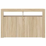 vidaXL Buffet avec lumières LED chêne sonoma 115 5x30x75 cm