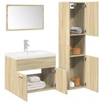 vidaXL Ensemble de meubles de salle de bain 4 Pièces chêne sonoma