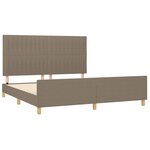 vidaXL Cadre de lit sans matelas taupe 180x200 cm tissu