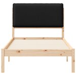 vidaXL Cadre de lit avec tête de lit rembourrée Noir 80 x 200 cm