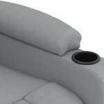 vidaXL Fauteuil de massage Gris clair Tissu