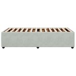 vidaXL Cadre de lit Gris clair 90x190 cm Velours