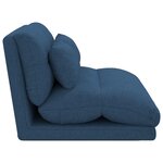 vidaXL Fauteuil de sol ajustable Bleu Tissu
