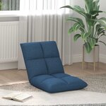 vidaXL Fauteuil de sol ajustable Bleu Tissu