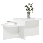 vidaXL Table basse Blanc brillant 100 x 50 x 40 cm Bois d'ingénierie