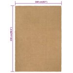 vidaXL Tapis rectangulaire Naturel 160x230 cm Jute