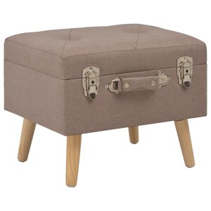 Tabouret de rangement 40 cm marron tissu 02_0010895