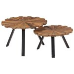 vidaXL Tables basses 2 Pièces Bois de récupération massif