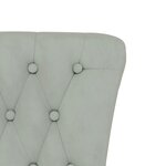 vidaXL Chaise à dossier haut gris clair velours conception de bouton