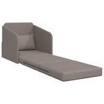 vidaXL Canapé-Lit Taupe 65 x 80 x 83 cm Velours
