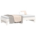 vidaXL Lit coulissant sans matelas blanc 2x(75x190) cm