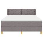 vidaXL Lit box spring avec matelas taupe  140 x 190 cm  tissu