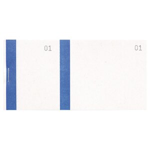 Bloc Vendeur À Bande Couleur 100 Feuillets Double Numérotage - Format 6  6x13 5 Cm - Bleu - X 50 - Exacompta