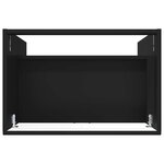 vidaXL Armoire sous évier de salle de bain Noir 56 x 37 5 x 81 cm