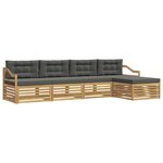 vidaXL Ensemble de canapés d'extérieur 5 pc Blanc et anthracite