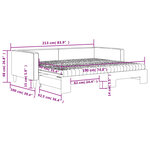 vidaXL Lit de jour avec gigogne et matelas gris foncé 90x190 cm tissu