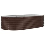 vidaXL Lit surélevé de jardin Acier enduit de poudre marron