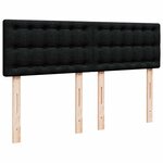 vidaXL Sommier à lattes de lit avec matelas Noir 140x190 cm Tissu