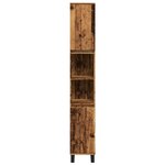 vidaXL Armoire de salle de bain vieux bois 30x30x190cm bois ingénierie