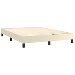 vidaXL Sommier à ressorts de lit Crème 140x190 cm Similicuir
