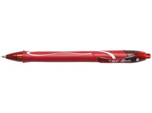 Roller gelocity quick dry écriture moyenne 0.5mm séchage rapide encre gel coloris rouge BIC