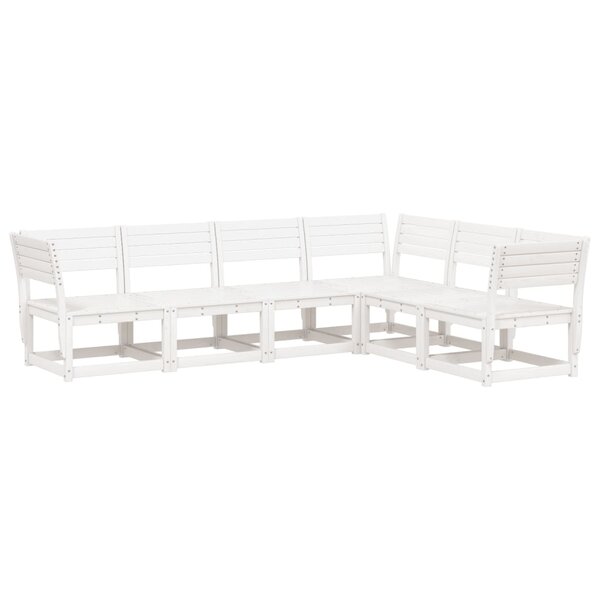 vidaXL Salon de jardin 6 Pièces blanc bois de pin massif