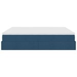 VidaXL Cadre de lit ottoman avec matelas bleu 200x200cm tissu