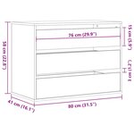 vidaXL Commode d'angle blanc 80x41x58 cm bois d'ingénierie