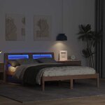 vidaXL Cadre de lit Marron 120 x 200 cm Bois massif en pin
