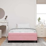vidaXL Lit à ressorts avec matelas Rose 120 x 210 cm tissu
