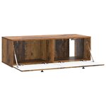 vidaXL Meuble TV mural 98 x 41 x 30 cm Bois ancien Bois d'ingénierie