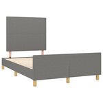 vidaXL Cadre de lit sans matelas gris foncé 120x200 cm tissu