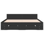 vidaXL Cadre de lit avec tiroirs sans matelas noir 150x200 cm