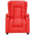 vidaXL Fauteuil de massage électrique Rouge Similicuir