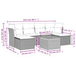 vidaXL Salon de jardin avec coussins 7 Pièces beige résine tressée