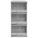 vidaXL Table de bar à étagère de rangement Gris béton 102x50x103 5 cm