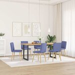 vidaXL Chaises à manger lot de 6 bleu jean tissu