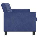 vidaXL Canapé-Lit Bleu police Tissu