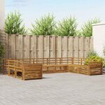 vidaXL Ensemble de canapés d'extérieur 9 pc Naturel