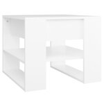 vidaXL Table basse blanc 55 5x55x45 cm bois d'ingénierie