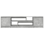 vidaXL Meuble TV gris béton 188 5x41x50 cm bois d'ingénierie