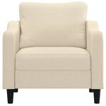 vidaXL Fauteuil Crème 60 cm Tissu