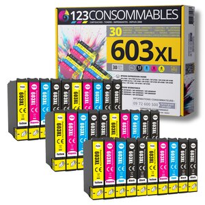 603XL - Pack 30 cartouches 603 XL compatibles Epson XP-2100 XP-3100 XP-4100